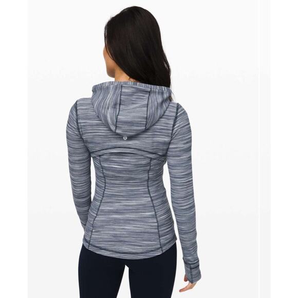 Lululemon Hooded Define Jacket Womens Sz6 W4BF8S Nulu Mini Space Dye Herringbone - Picture 4 of 16